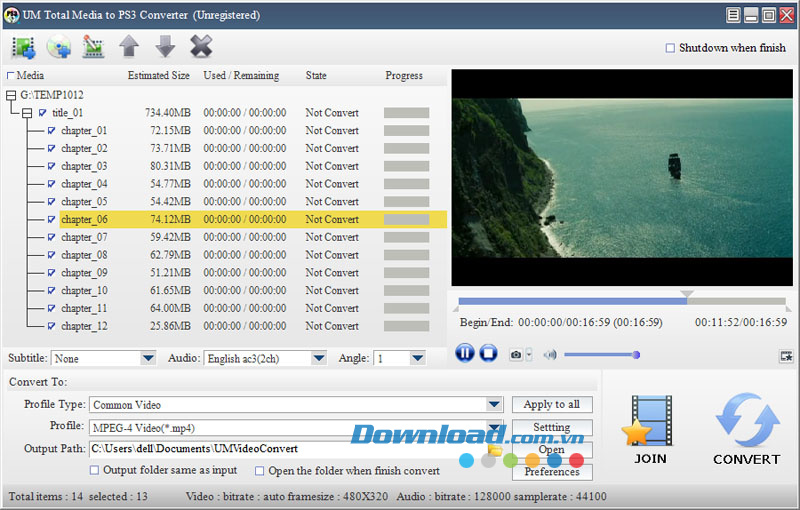 UM Total Media to PS3 Converter