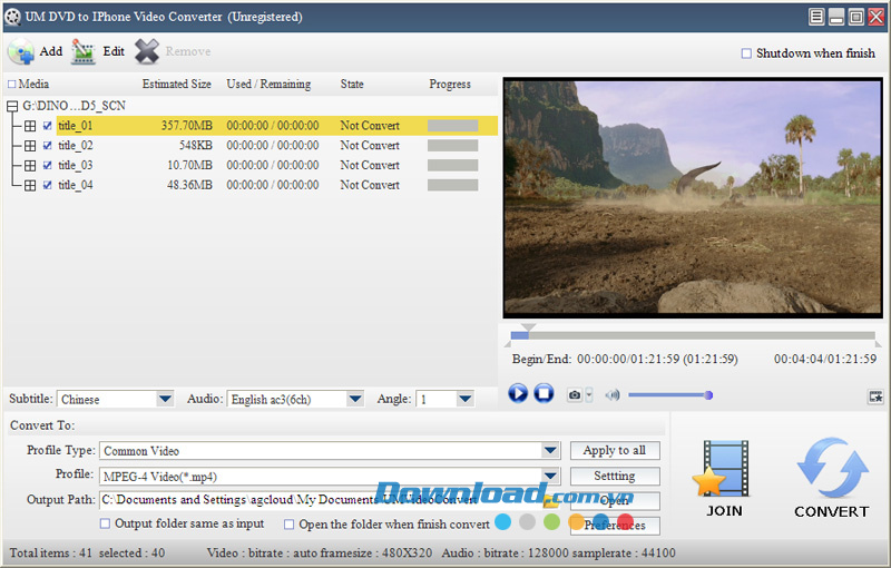 UM DVD to iPhone Video Converter