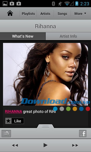 Cập nhật thông tin âm nhạc Songbird Android Music Player