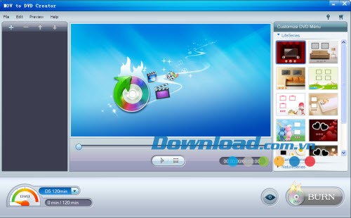 iOrgsoft MOV to DVD Creator 