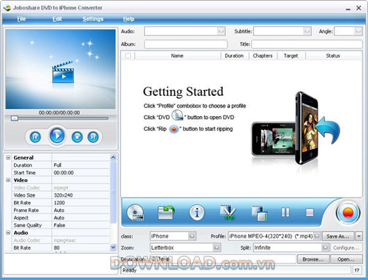 Joboshare DVD to iPhone Converter