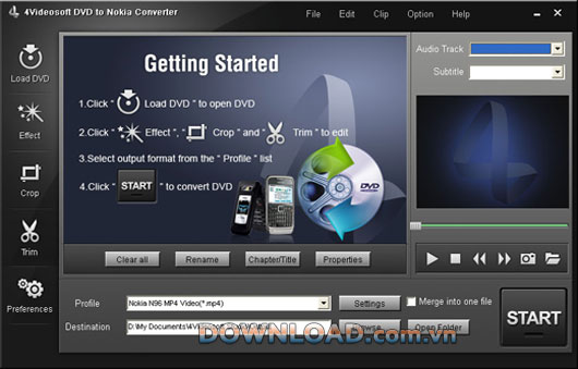 4Videosoft DVD to Nokia Converter 