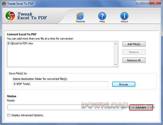 Tweak Excel To PDF 