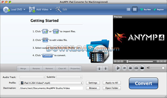 AnyMP4 iPad Converter for Mac 