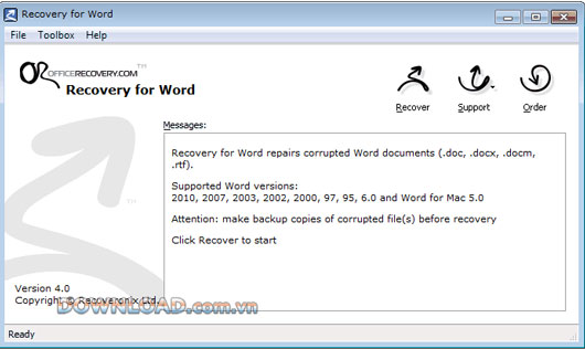 Recovery for Word