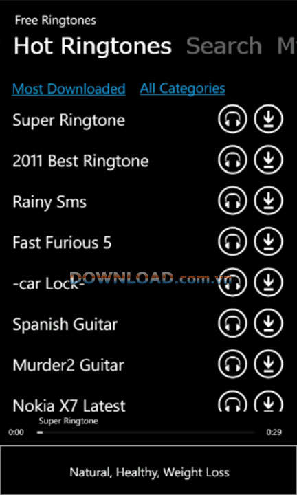 Free Ringtones for Windows Mobile