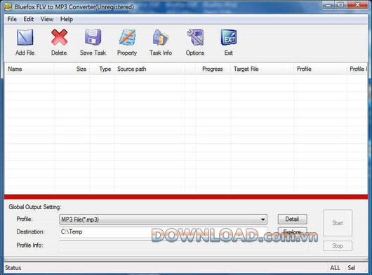 Bluefox FLV to MP3 Converter