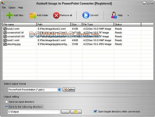 Aostsoft Image to PowerPoint Converter
