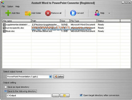 Aostsoft Word to PowerPoint Converter