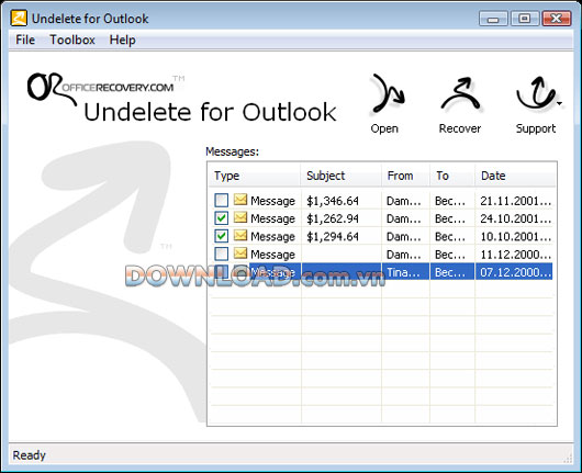 Undelete for Outlook