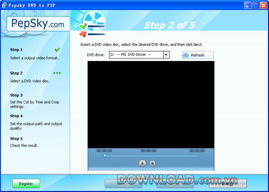 Pepsky DVD to PSP