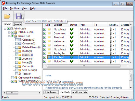 Recovery for Exchange Server