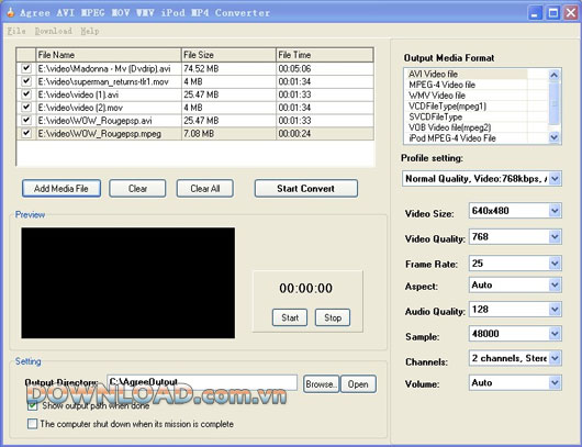 Agree AVI MPEG MOV WMV iPod MP4 Converter