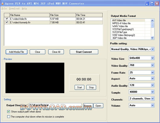 Agree FLV to AVI MP4 3GP iPod WMV MOV Converter