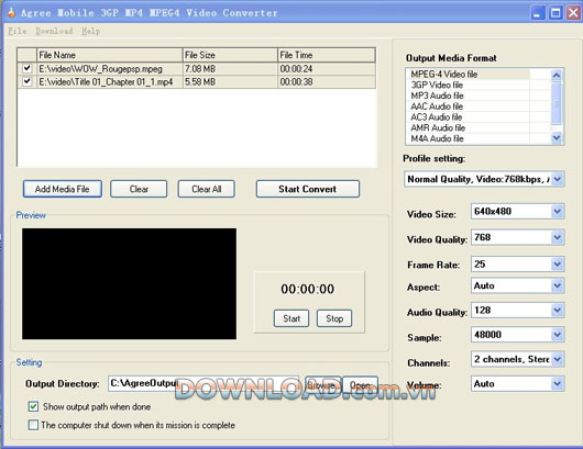 Agree Mobile 3GP MP4 MPEG4 Video Converter