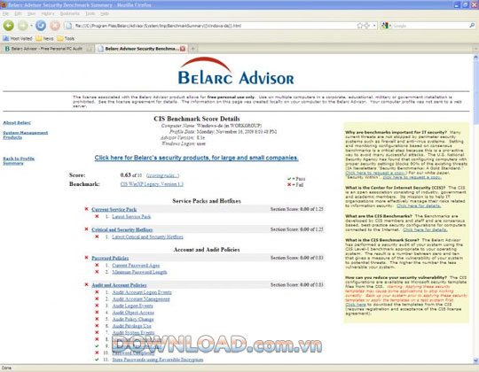 Belarc Advisor