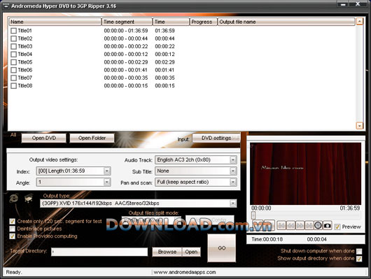 Andromeda Hyper DVD to 3GP Ripper