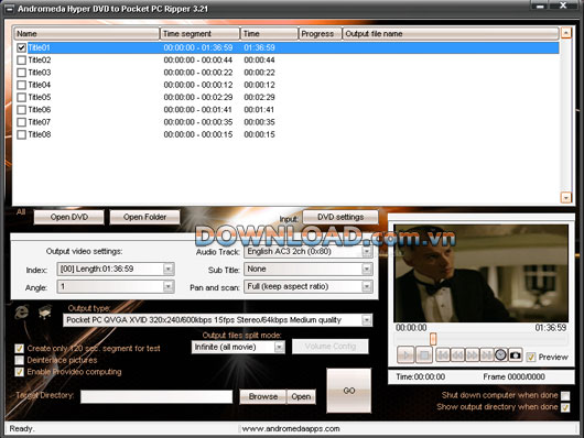 Andromeda Hyper DVD to Pocket PC Ripper