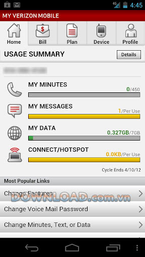 MyVerizon mobile