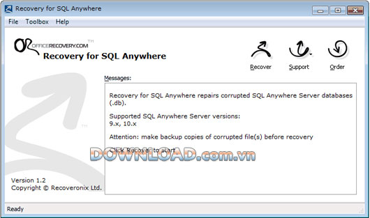 Recovery for SQL Anywhere
