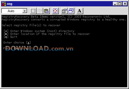 Recovery for Windows Registry