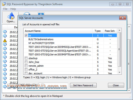 SQL Password Bypasser