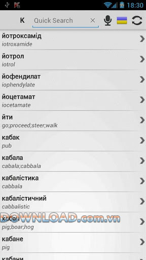 Dictionary Ukrainian English for Android