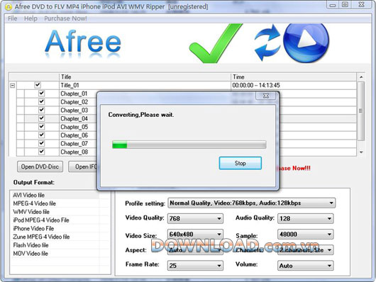 Afree DVD to FLV MP4 iPhone iPod AVI WMV Ripper