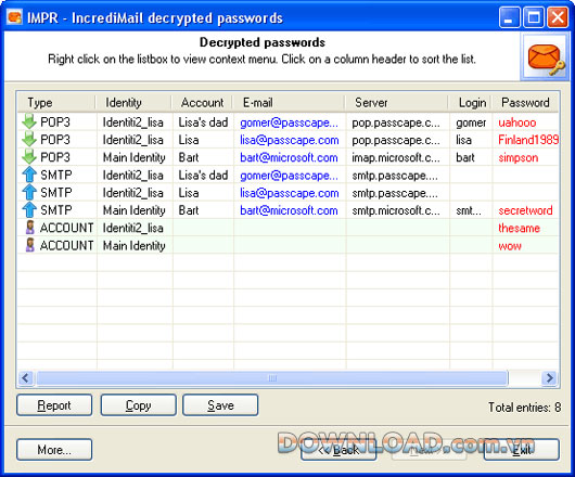 IncrediMail Password Recovery