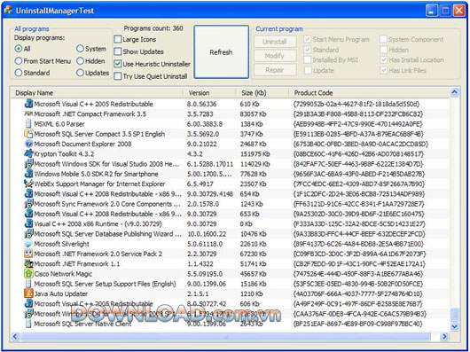 Uninstall Manager ActiveX