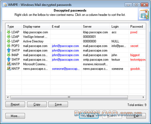 Windows Mail Password Recovery