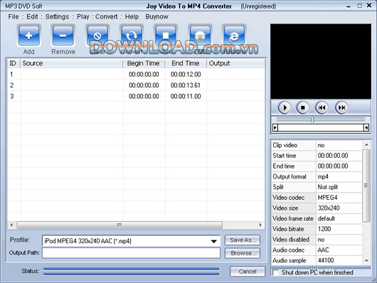 Joy Video To MP4 Converter