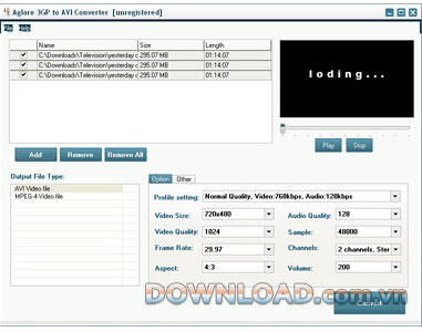 Aglare 3GP to AVI Converter