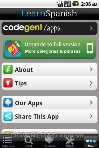 Learn Spanish Phrasebook for Android
