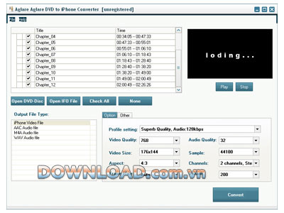 Aglare DVD to iPhone Converter