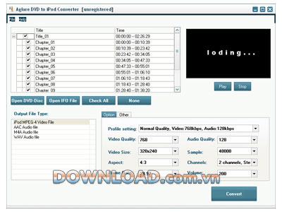 Aglare DVD to iPod Converter