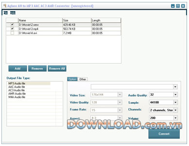 Aglare All to MP3 AAC AC3 AMR Converter