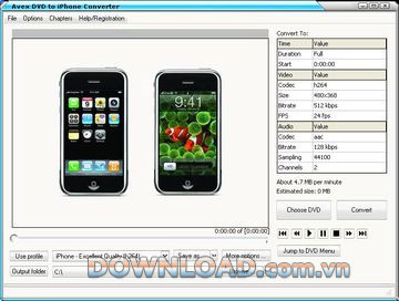 Avex DVD to iPhone Converter 