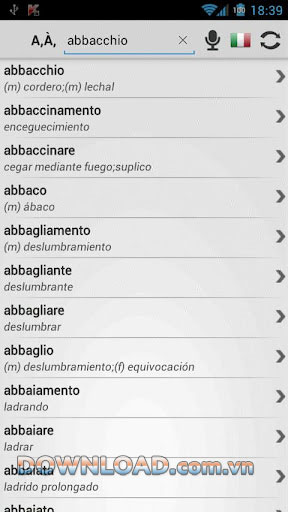 Dictionary Spanish Italian for Android