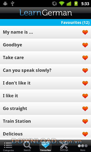 Learn German Phrasebook for Android