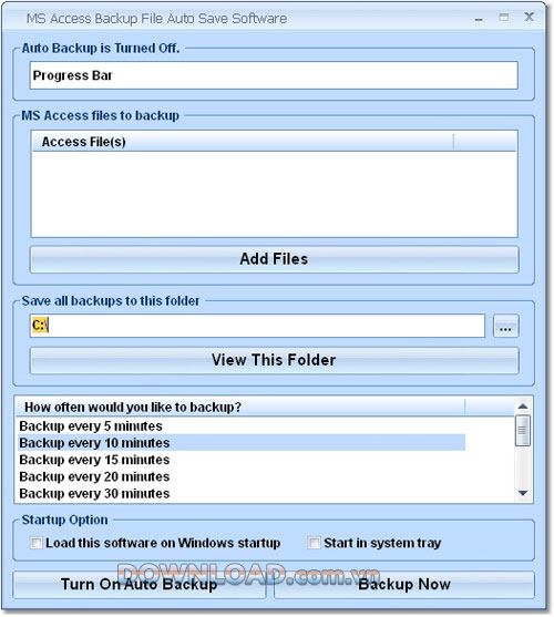 MS Access Backup File Auto Save Software
