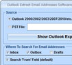 Outlook Extract Email Addresses Software