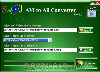 SWiJ AVI to All Converter