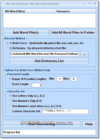 MS Word Recover File Password Software