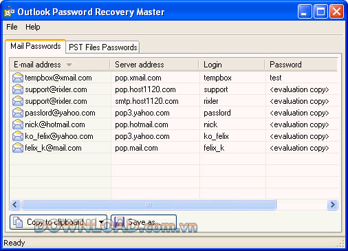 Outlook Password Recovery Master