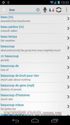 Dictionary French English Free for Android