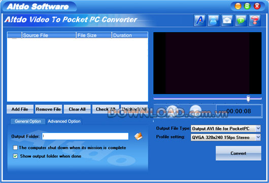 Altdo Video to Pocket PC Converter
