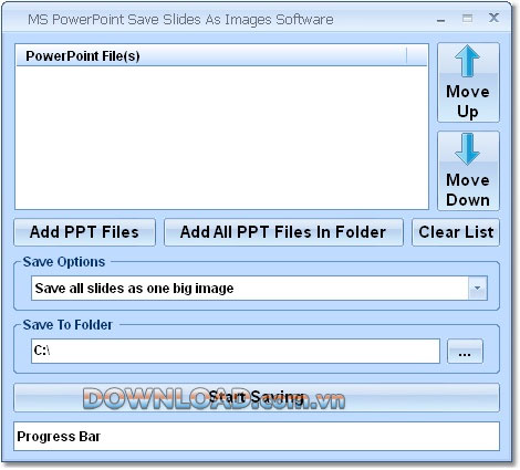 MS PowerPoint Save Slides As Images Software