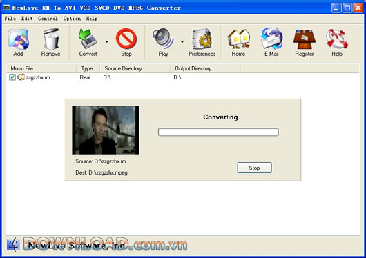 NewLive RM To AVI VCD SVCD DVD MPEG Converter Pro