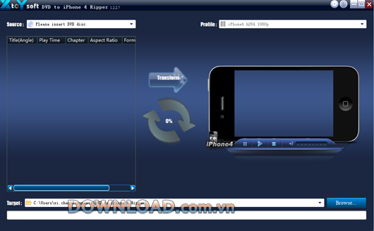 XtoYsoft DVD to iPhone 4 Ripper